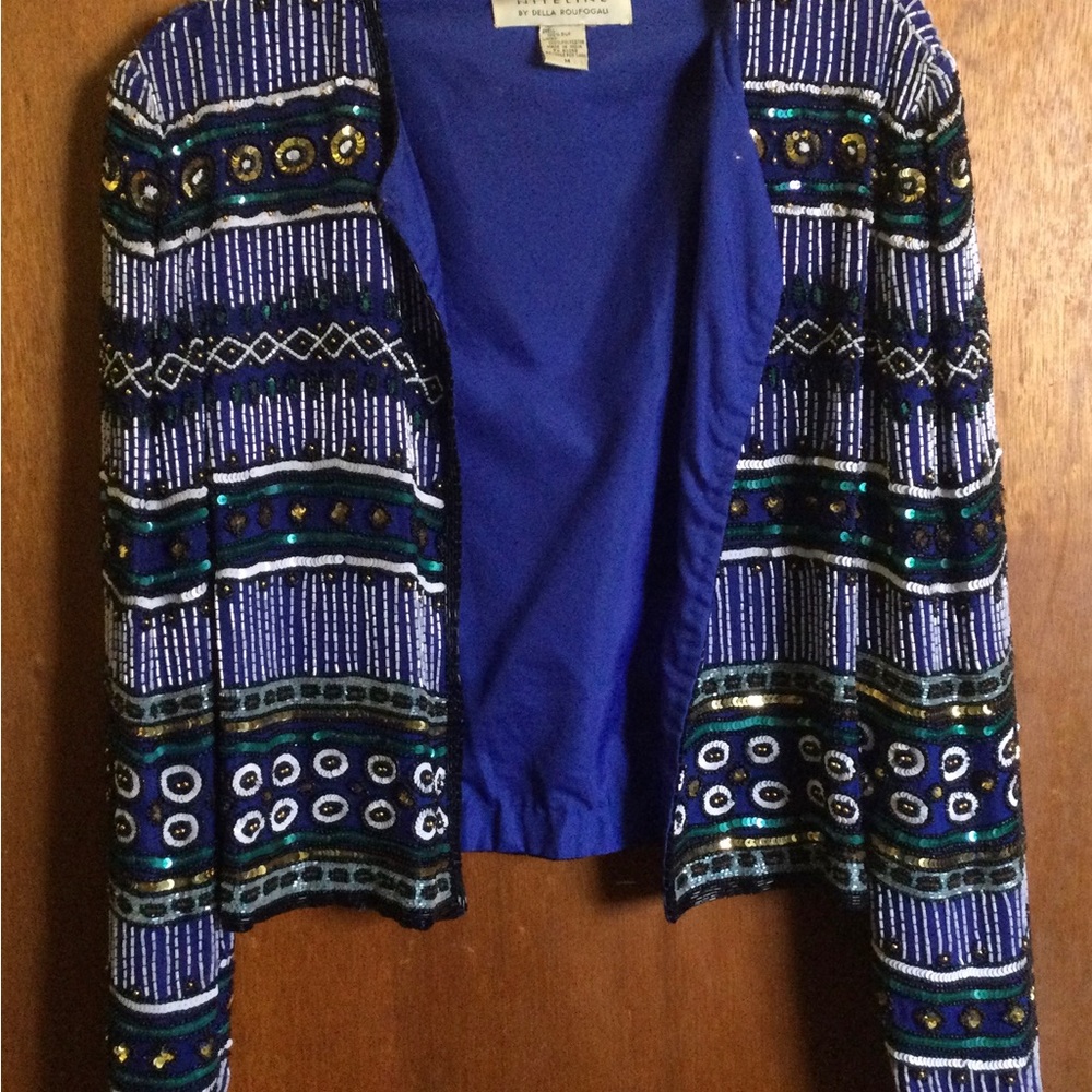 Della Roufogali Nitelife Beaded Silk jacket